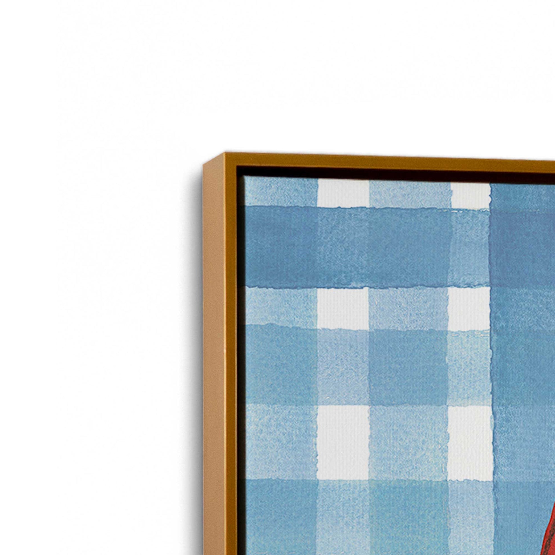 [Color:Polished Gold], Picture of art in a Polished Gold frame at an angle