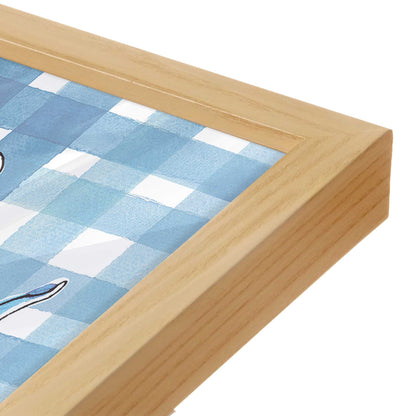 [Color:American Maple], Picture of art in a American Maple frame at an angle