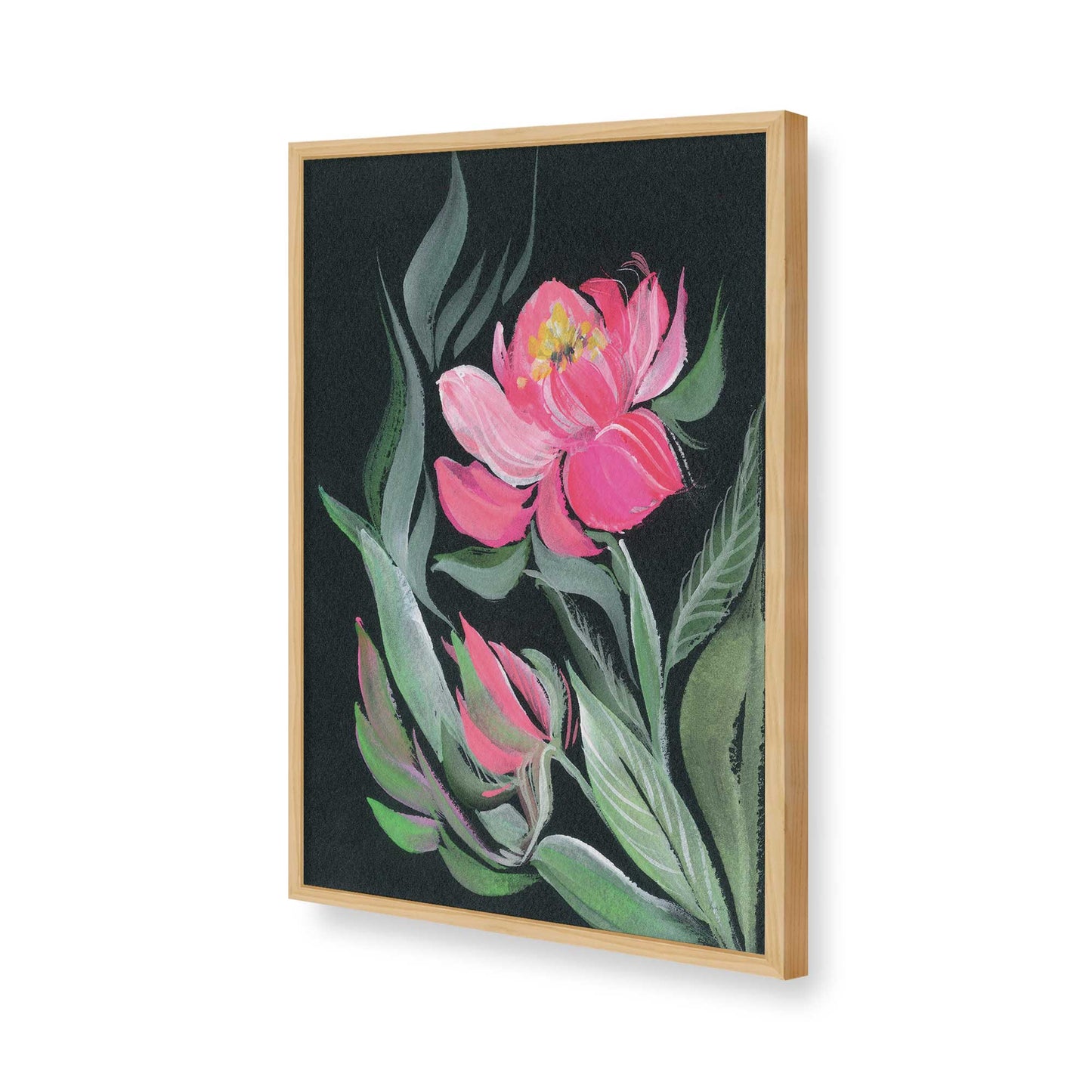 [Color:American Maple], Picture of art in a American Maple frame of the corner