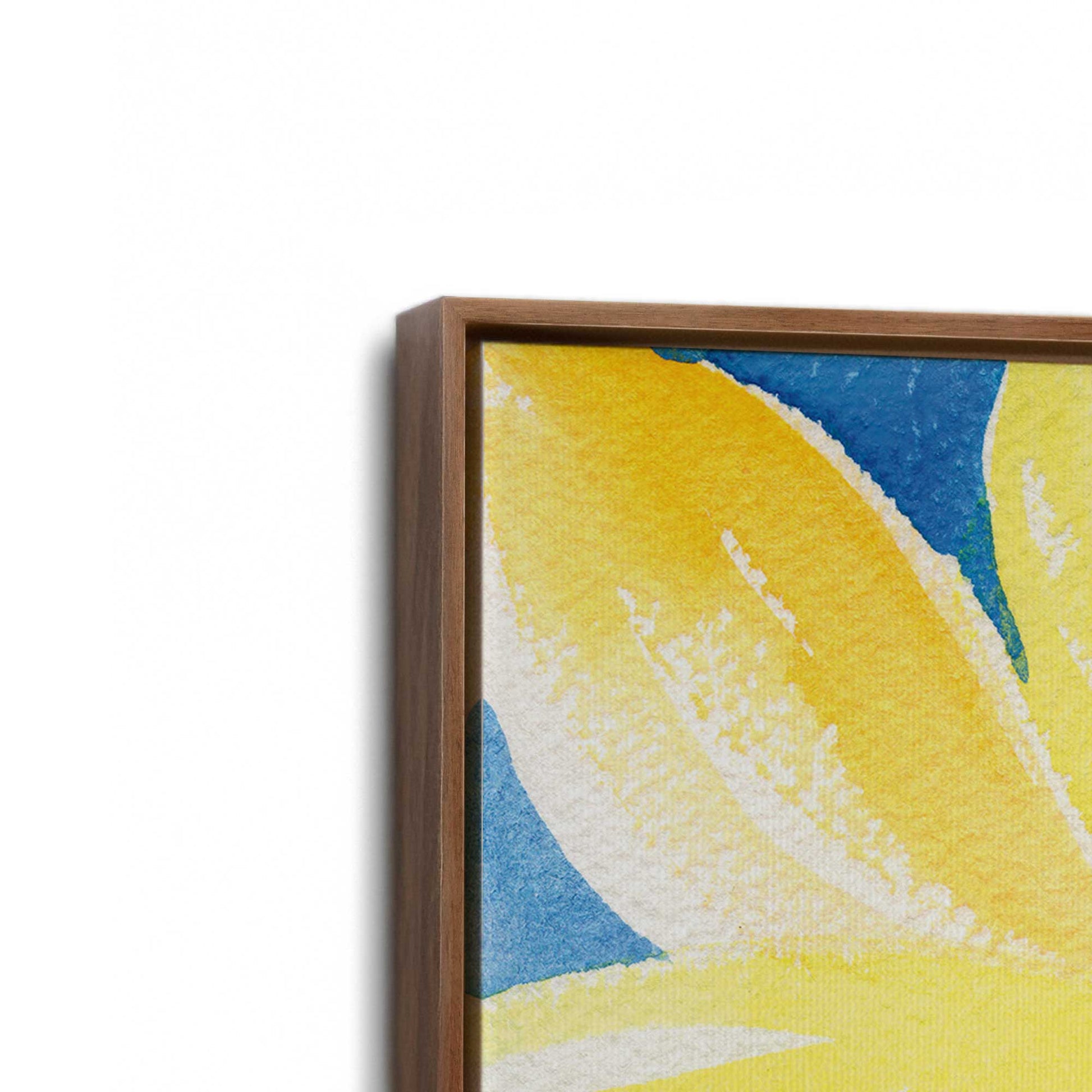 [Color:Walnut], Picture of art in a Walnut frame at an angle