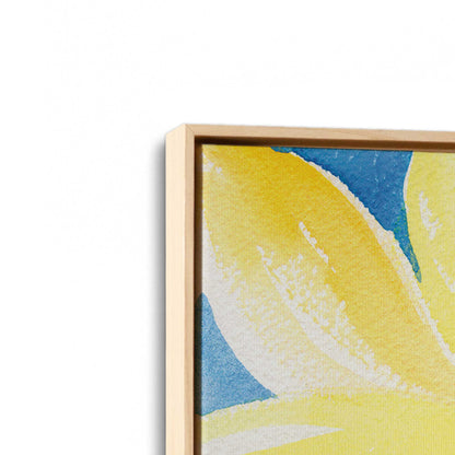 [Color:American Maple], Picture of art in a American Maple frame at an angle