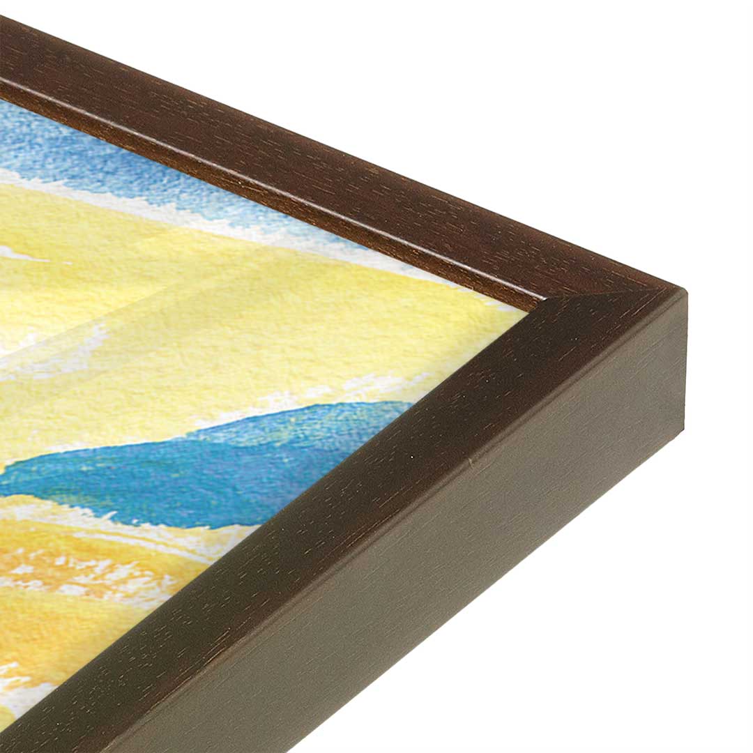 [Color:Espresso], Picture of art in a Espresso frame at an angle