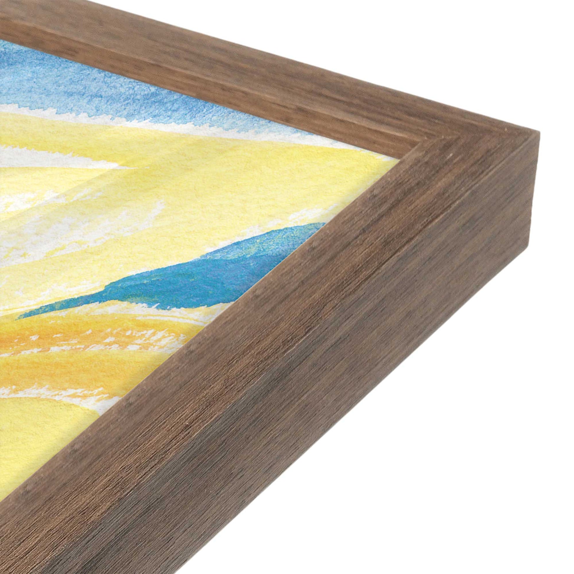 [Color:Walnut], Picture of art in a Walnut frame at an angle