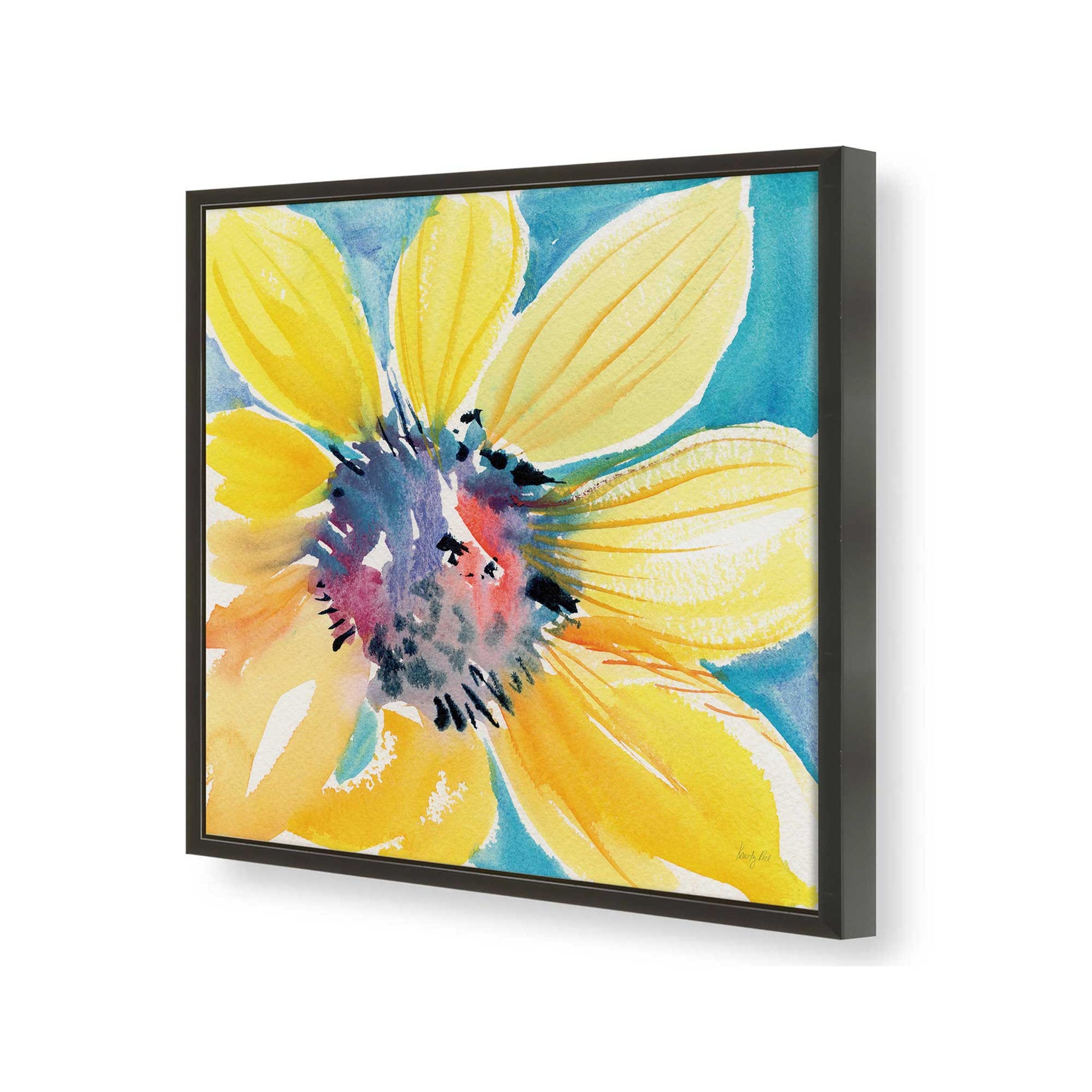 [Color:Satin Black], Picture of art in a Satin Black frame of the corner