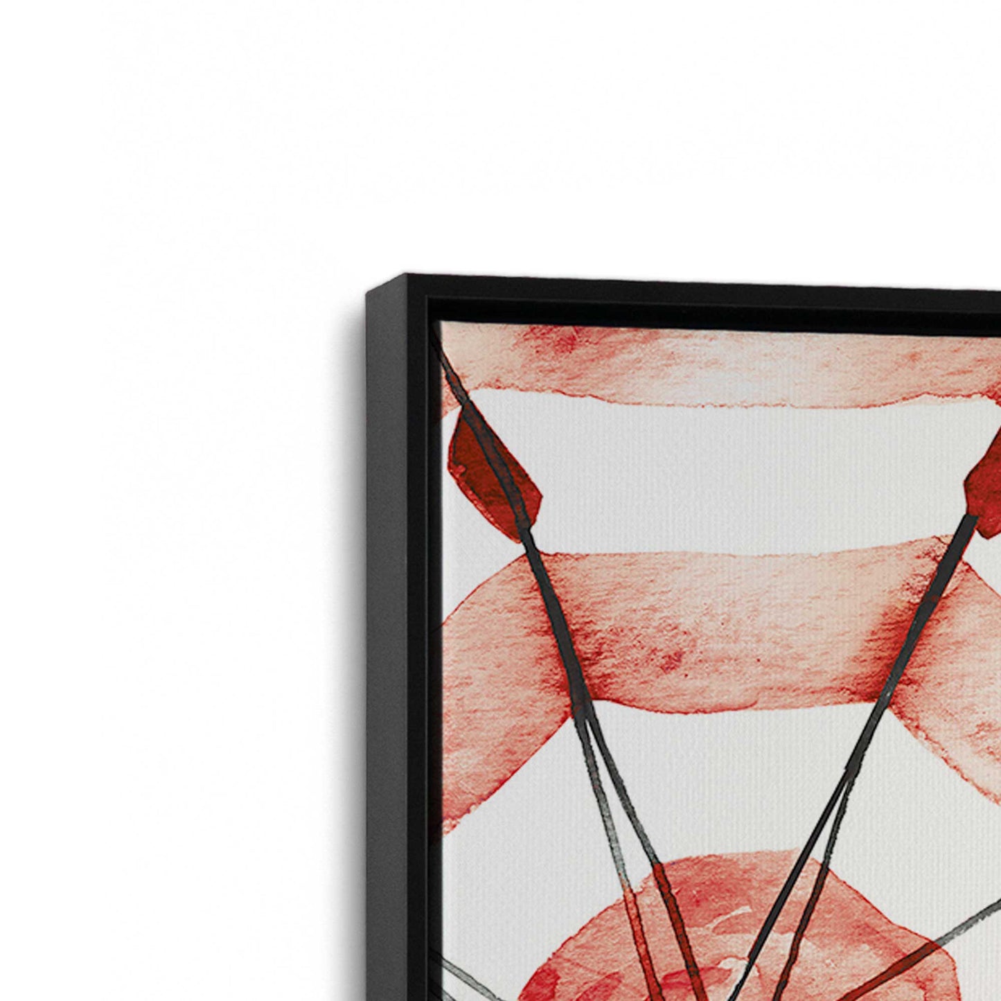 [Color:Satin Black], Picture of art in a Satin Black frame at an angle