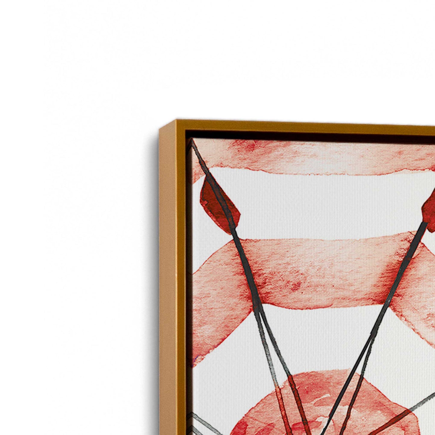 [Color:Polished Gold], Picture of art in a Polished Gold frame at an angle