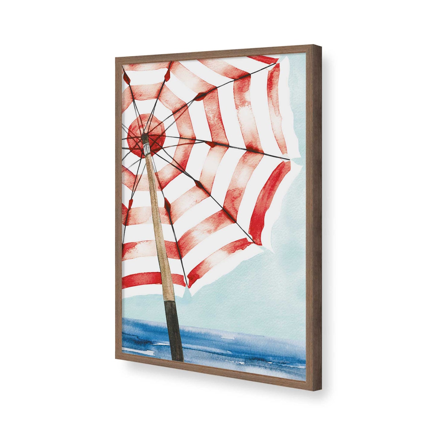 [Color:Walnut], Picture of art in a Walnut frame of the corner