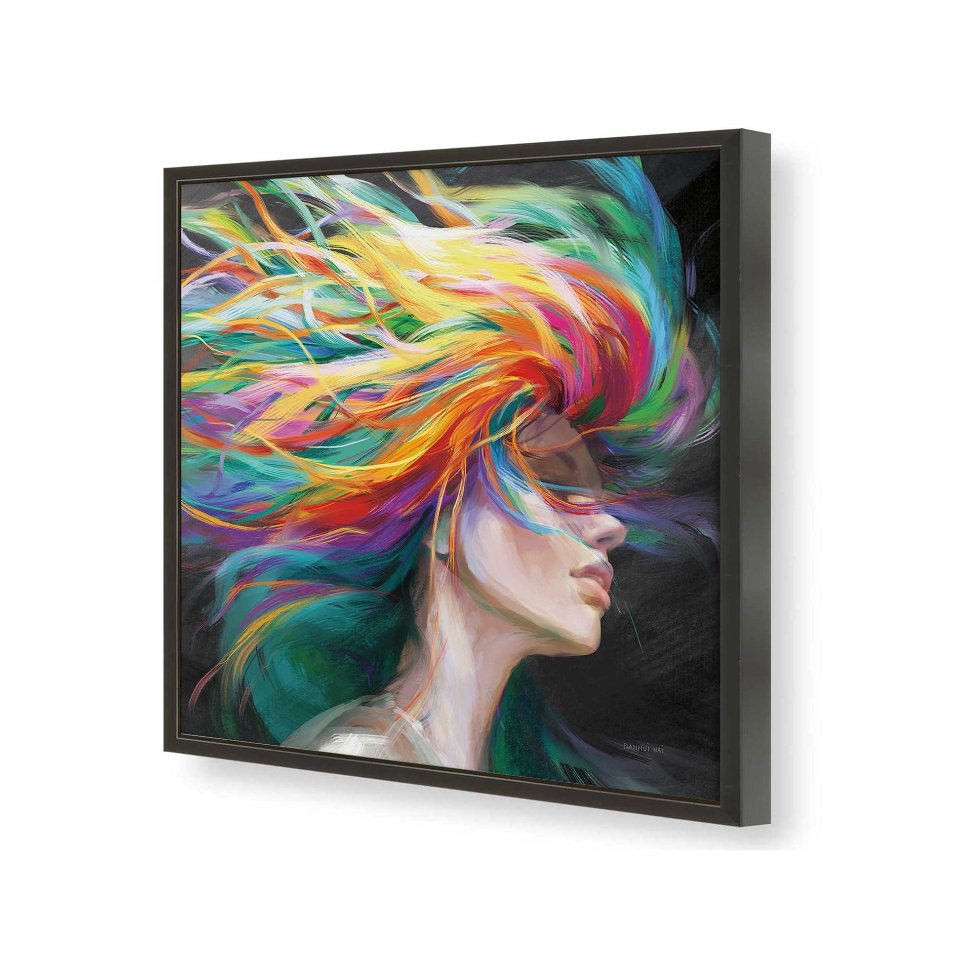 [Color:Satin Black], Picture of art in a Satin Black frame of the corner