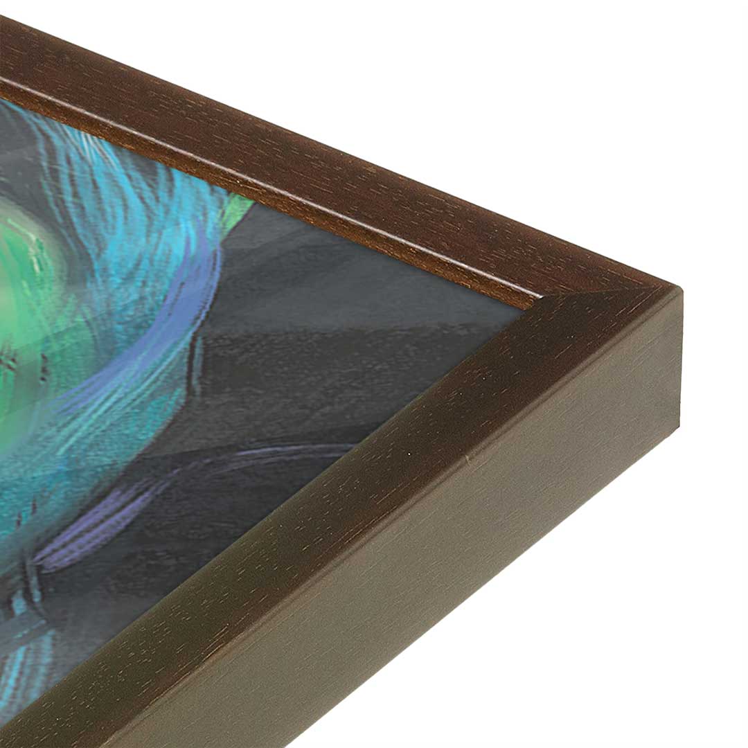 [Color:Espresso], Picture of art in a Espresso frame at an angle