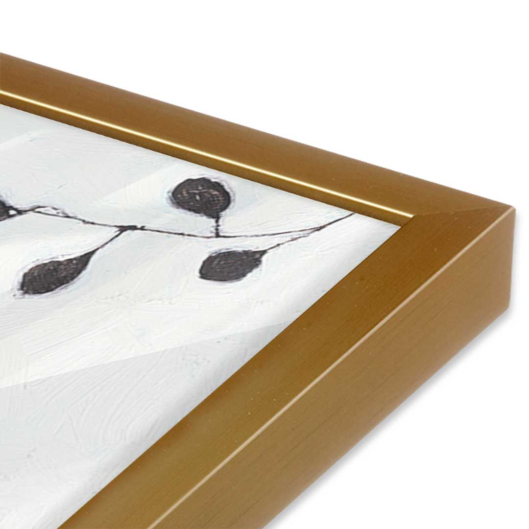 [Color:Polished Gold], Picture of art in a Polished Gold frame at an angle