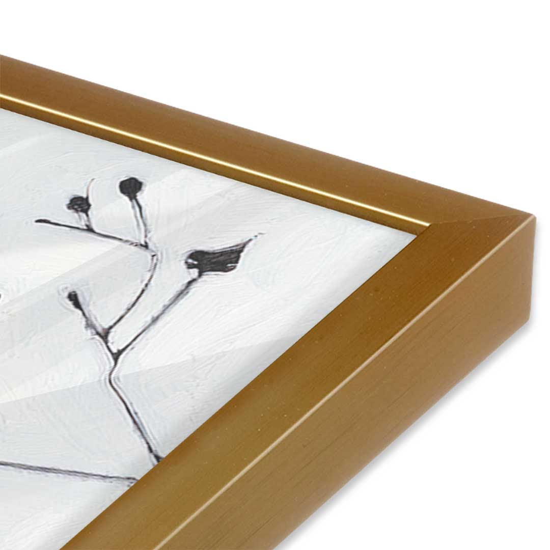 [Color:Polished Gold], Picture of art in a Polished Gold frame at an angle