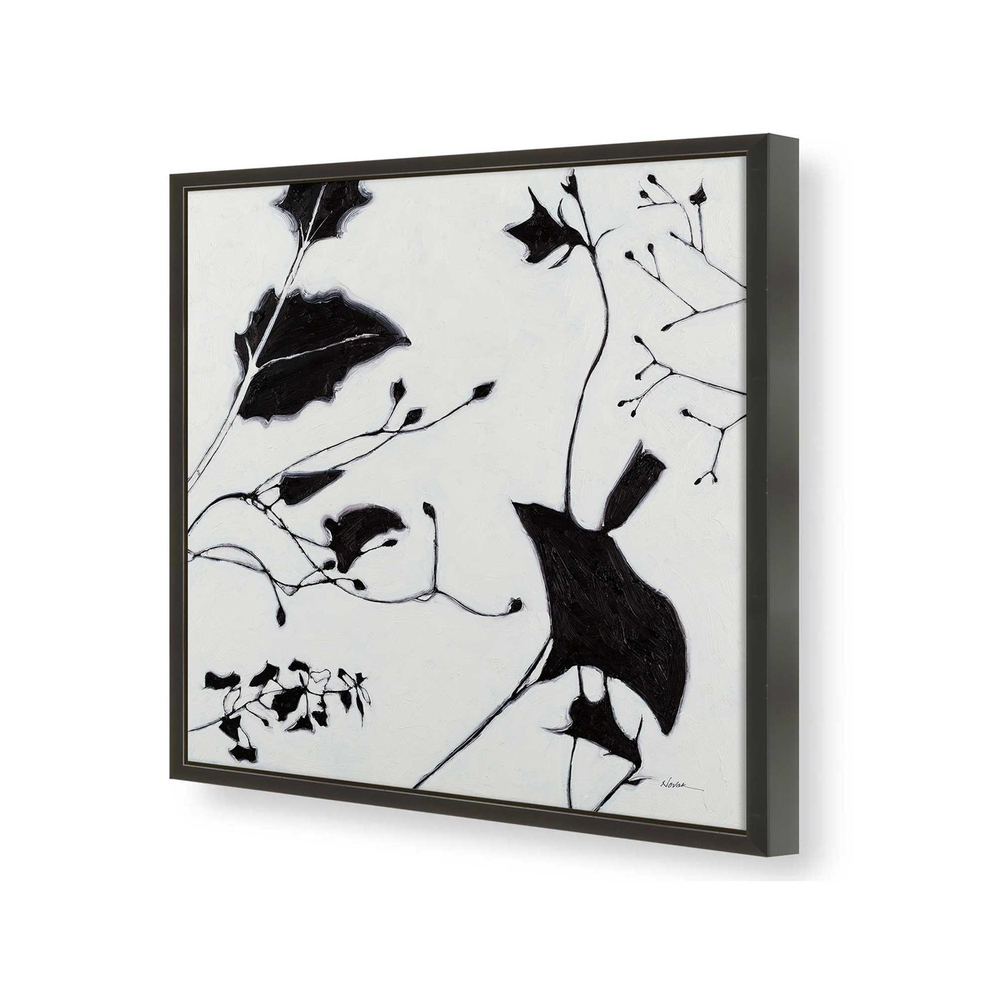 [Color:Satin Black], Picture of art in a Satin Black frame of the corner