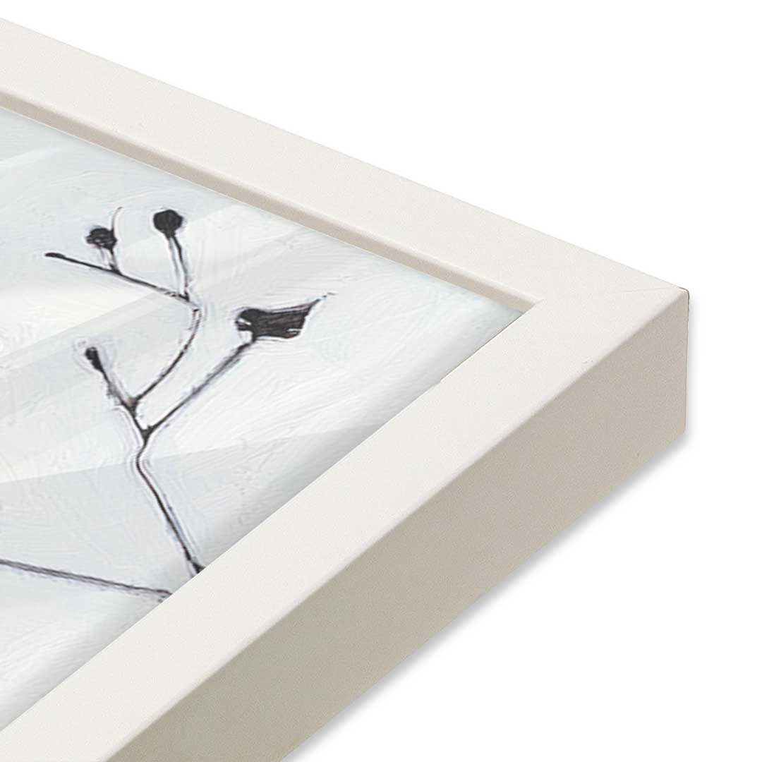 [Color:Opaque White], Picture of art in a Opaque White frame at an angle