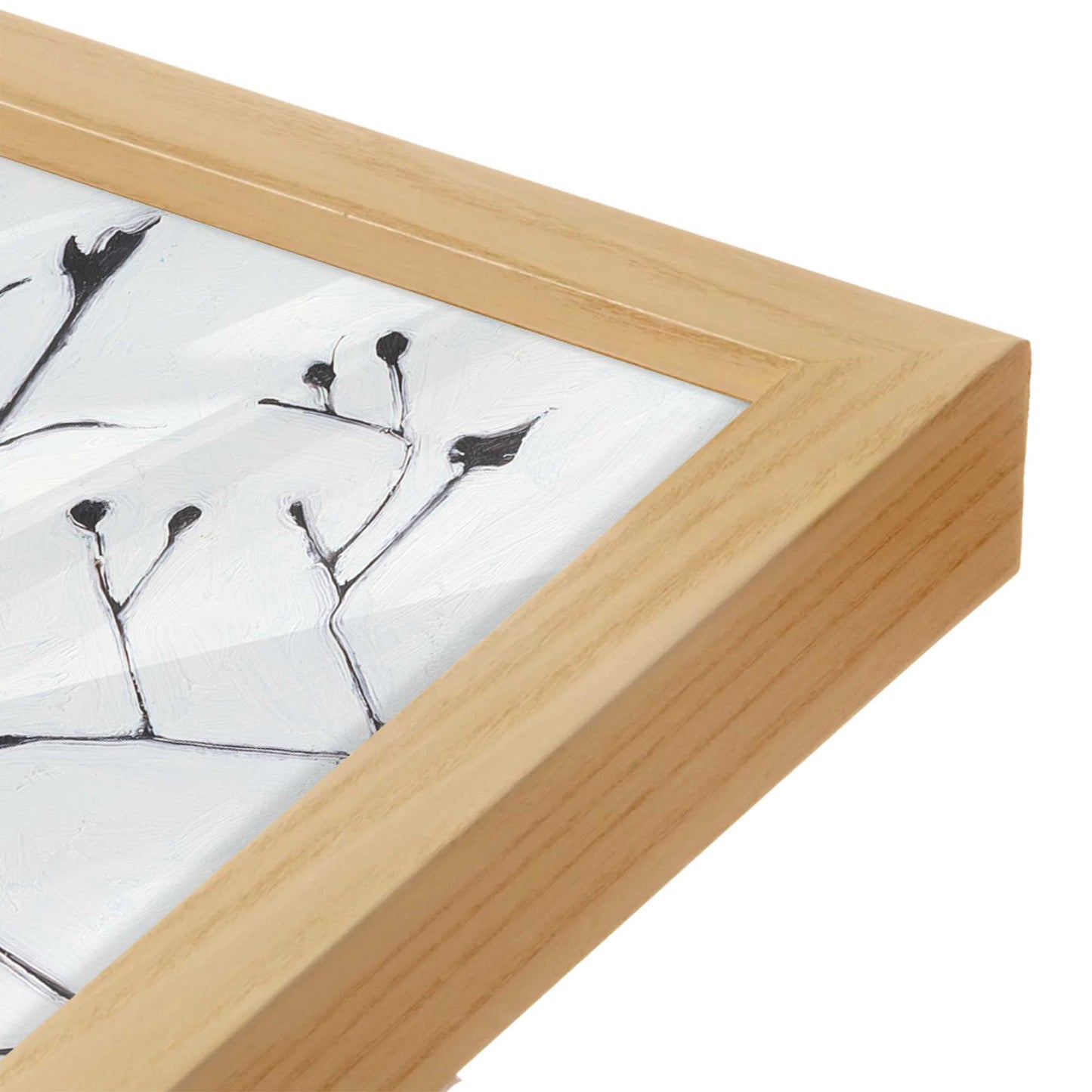 [Color:American Maple], Picture of art in a American Maple frame at an angle