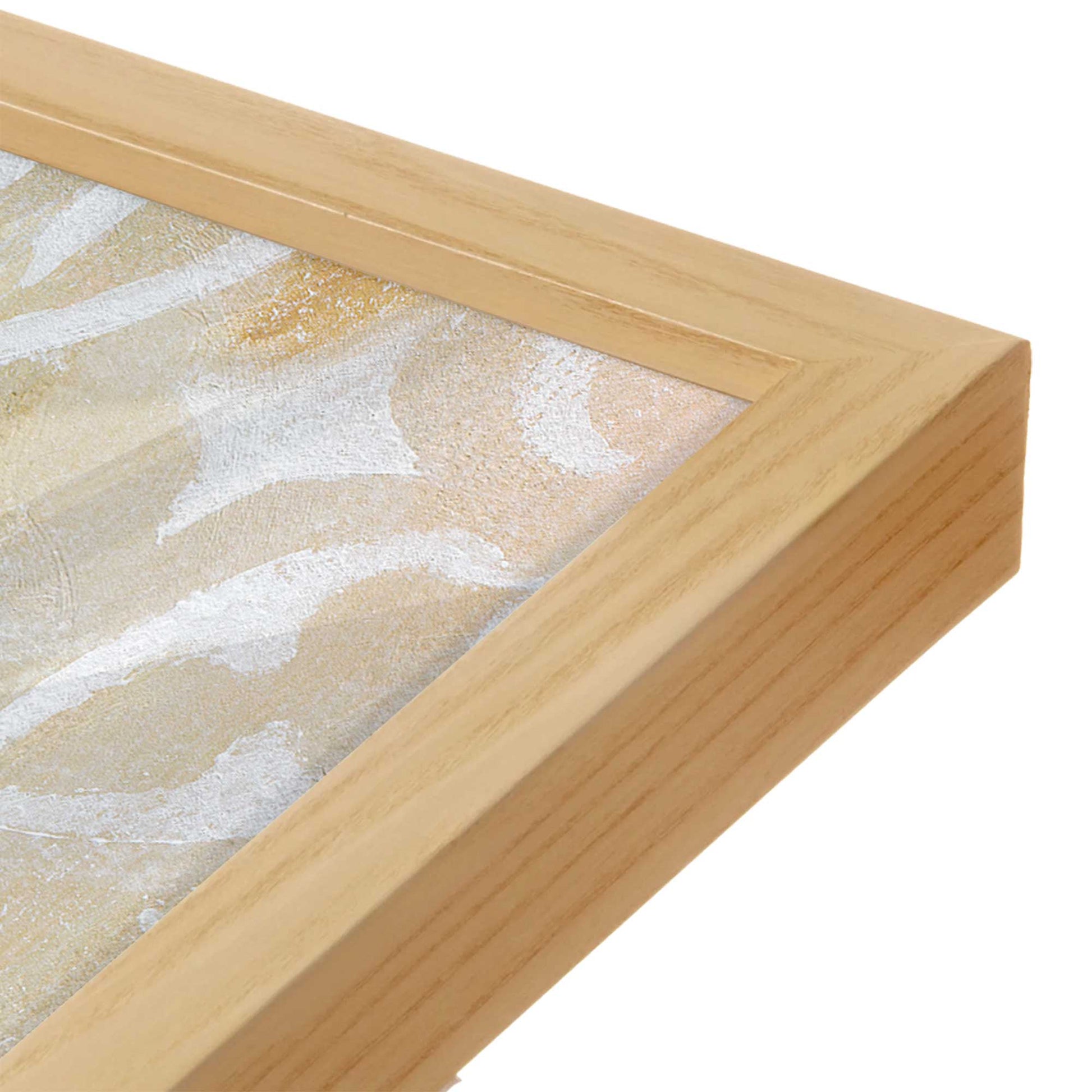 [Color:American Maple], Picture of art in a American Maple frame at an angle