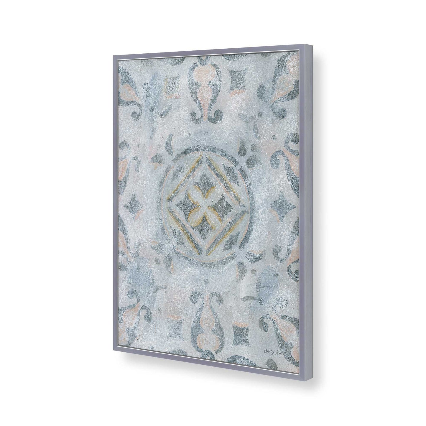 [Color:Polished Chrome], Picture of art in a Polished Chrome frame of the corner