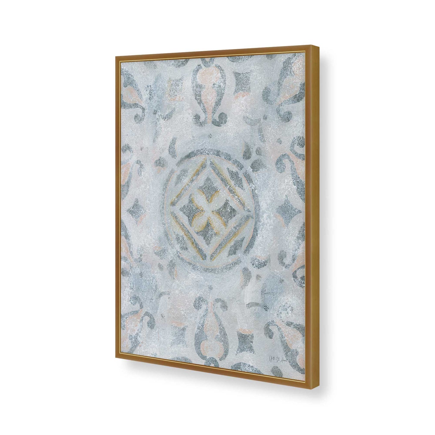 [Color:Polished Gold], Picture of art in a Polished Gold frame of the corner