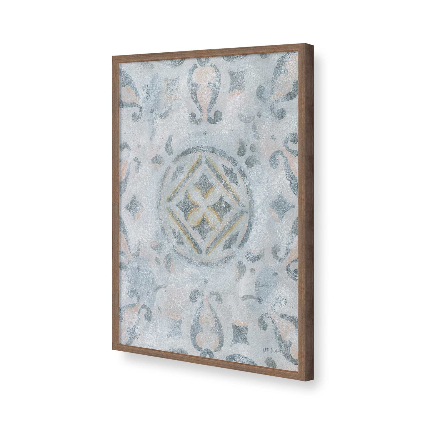 [Color:Walnut], Picture of art in a Walnut frame of the corner