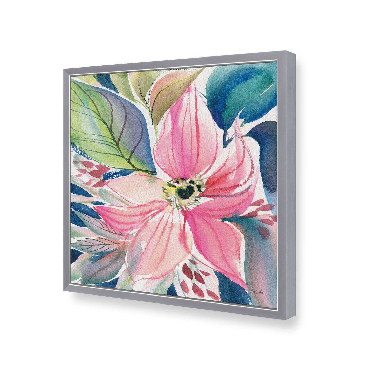 [Color:Polished Chrome], Picture of art in a Polished Chrome frame of the corner