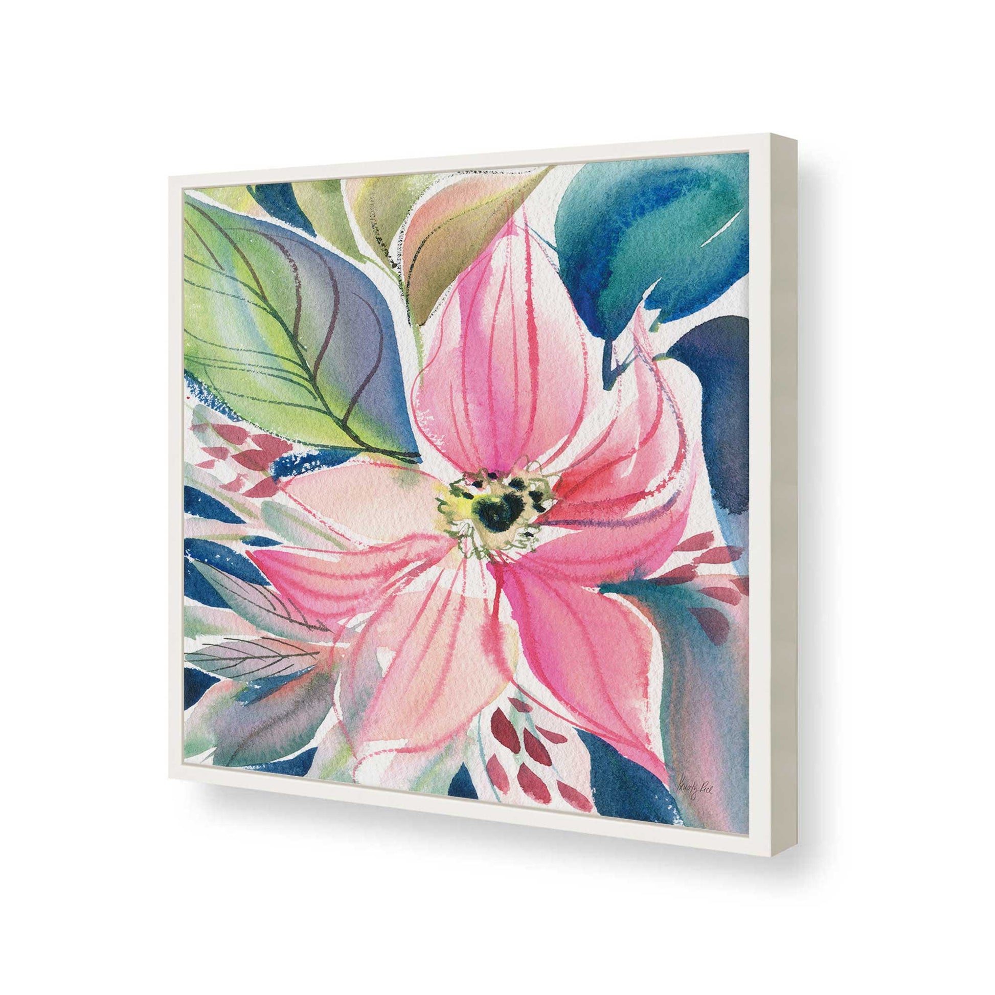 [Color:Opaque White], Picture of art in a Opaque White frame of the corner