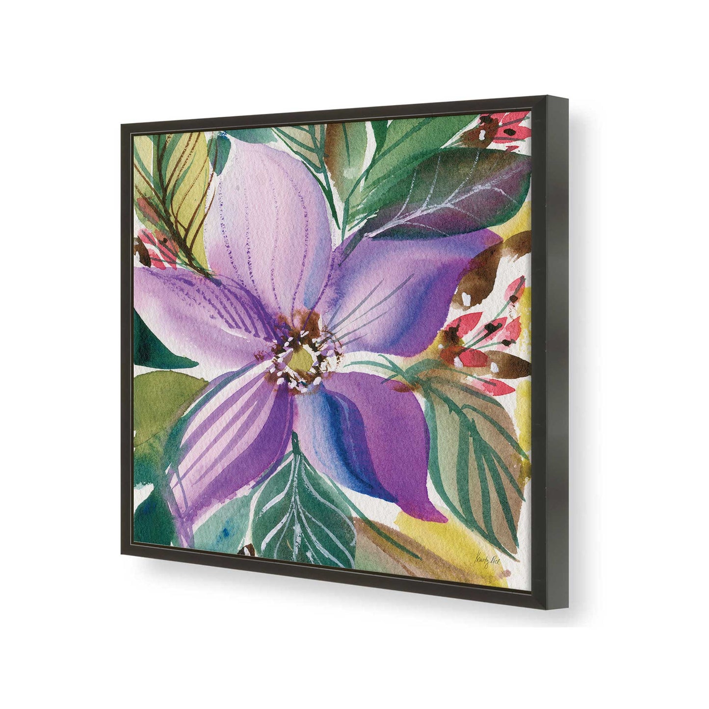[Color:Satin Black], Picture of art in a Satin Black frame of the corner