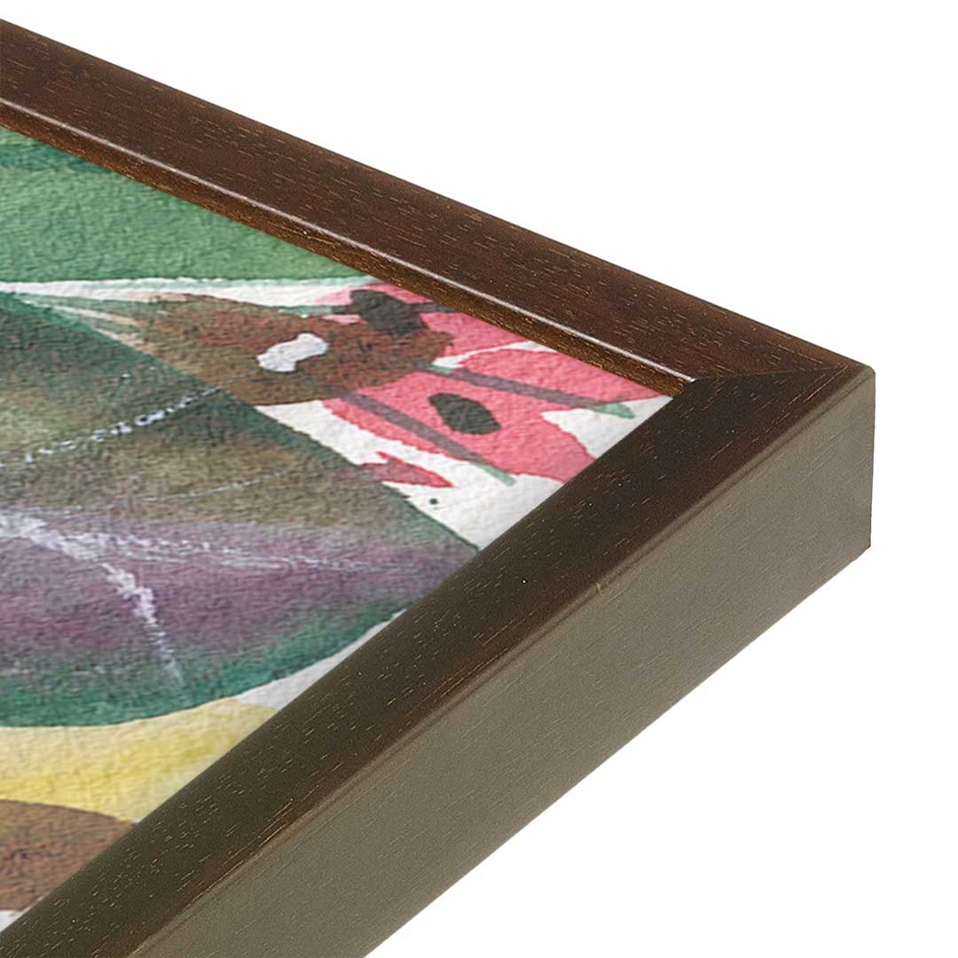 [Color:Espresso], Picture of art in a Espresso frame at an angle