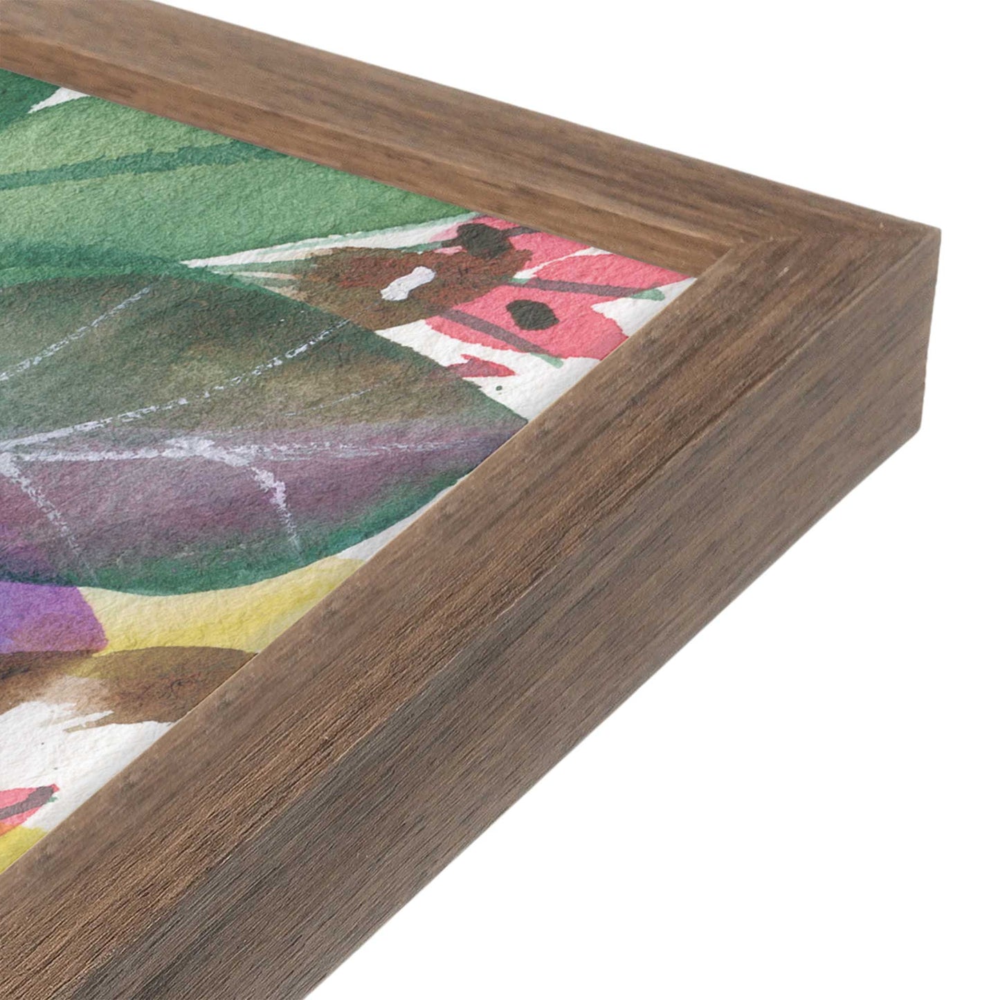 [Color:Walnut], Picture of art in a Walnut frame at an angle