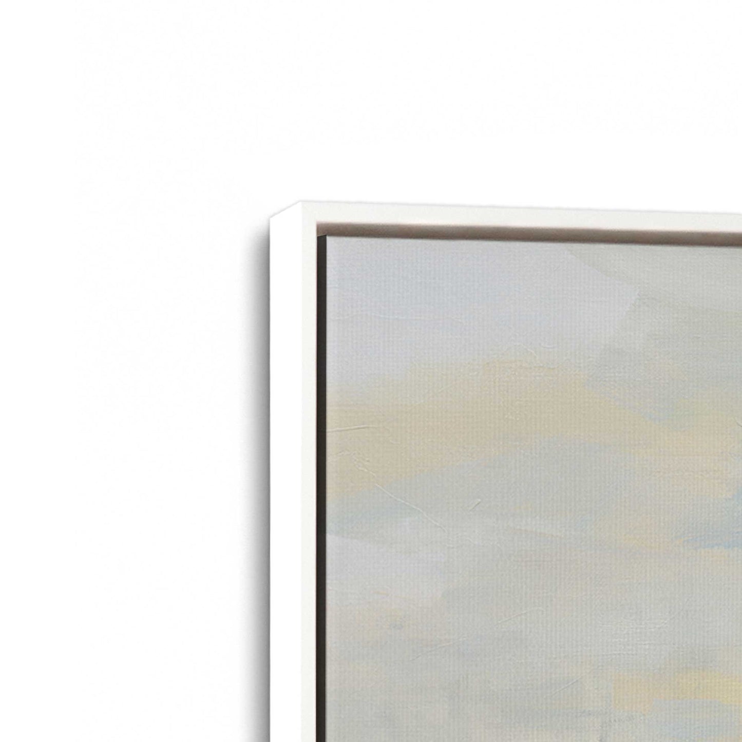 [Color:Opaque White], Picture of art in a White frame at an angle
