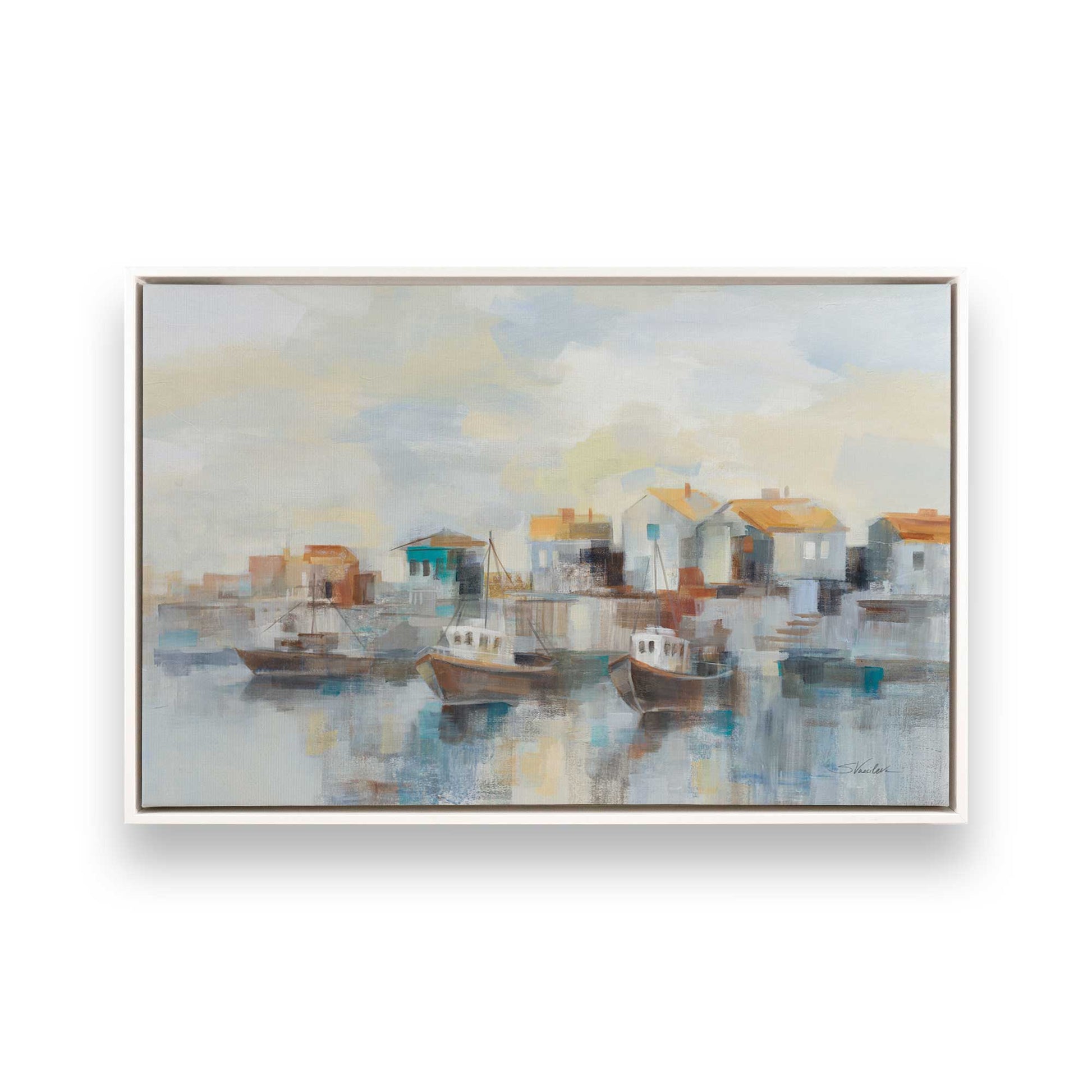 [Color:Opaque White], Picture of art in a White frame