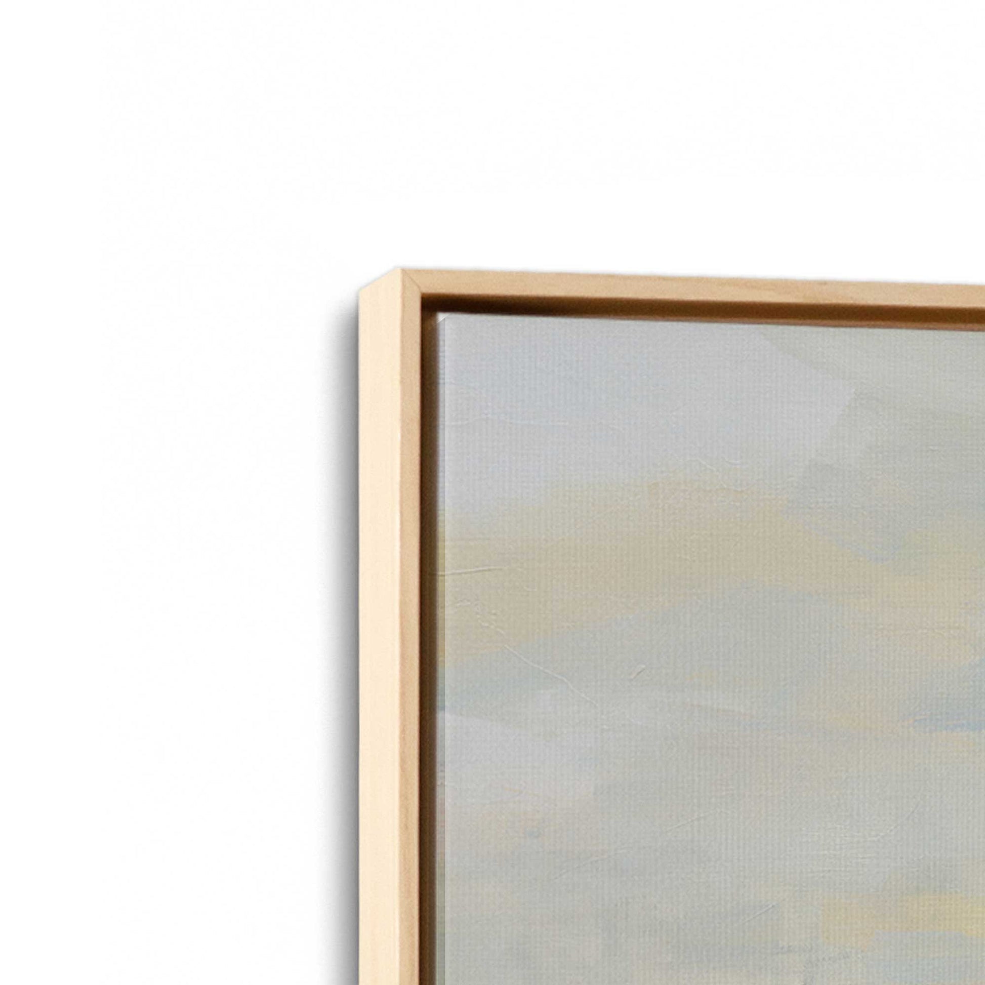 [Color:American Maple], Picture of art in a American Maple frame at an angle