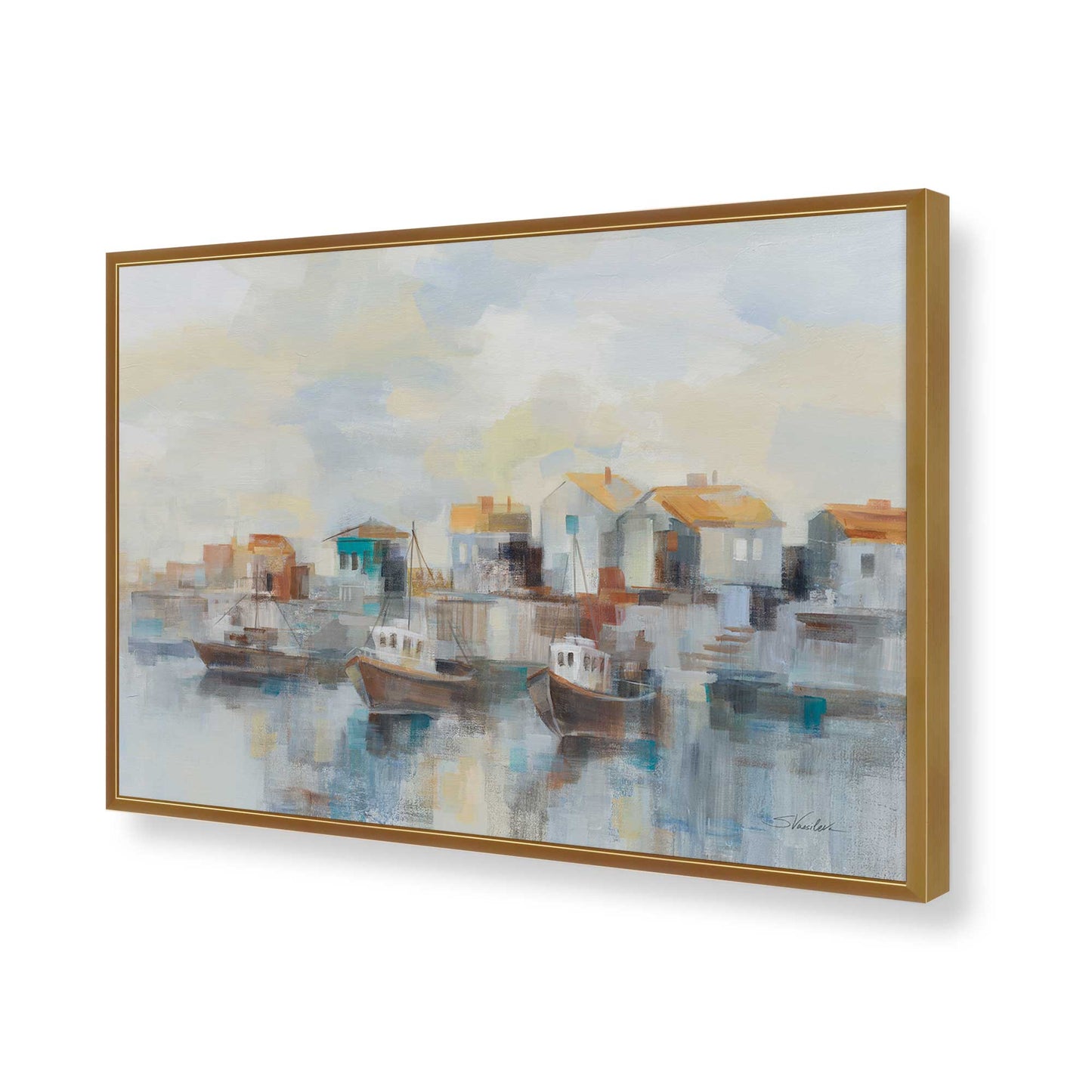 [Color:Polished Gold], Picture of art in a Polished Gold frame of the corner