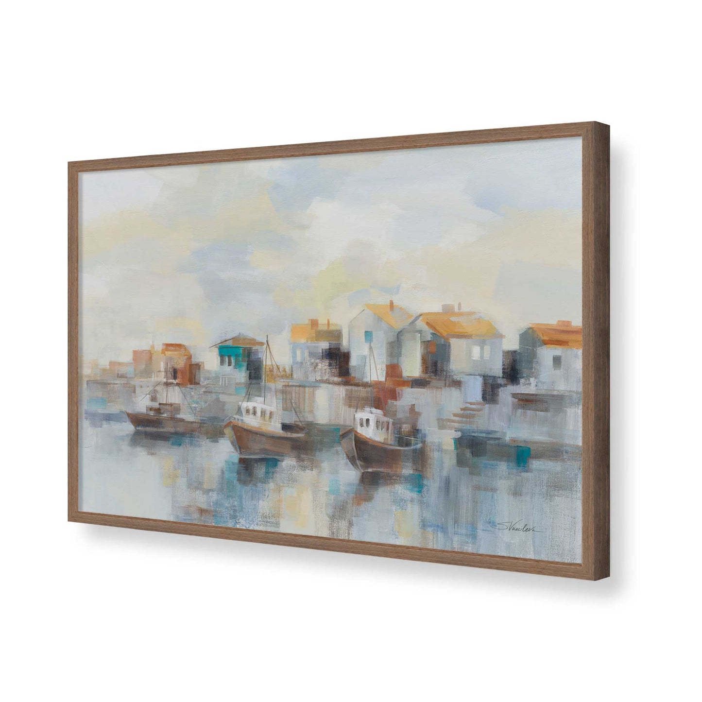 [Color:Walnut], Picture of art in a Walnut frame of the corner