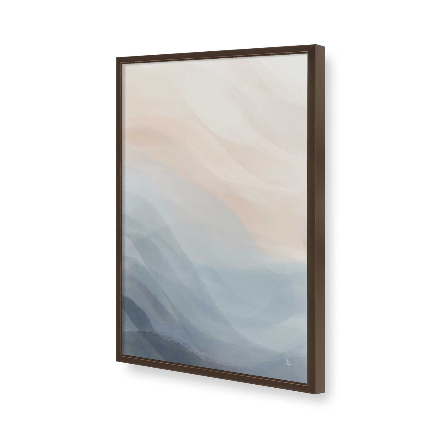[Color:Brown], Picture of art in a Brown frame of the corner