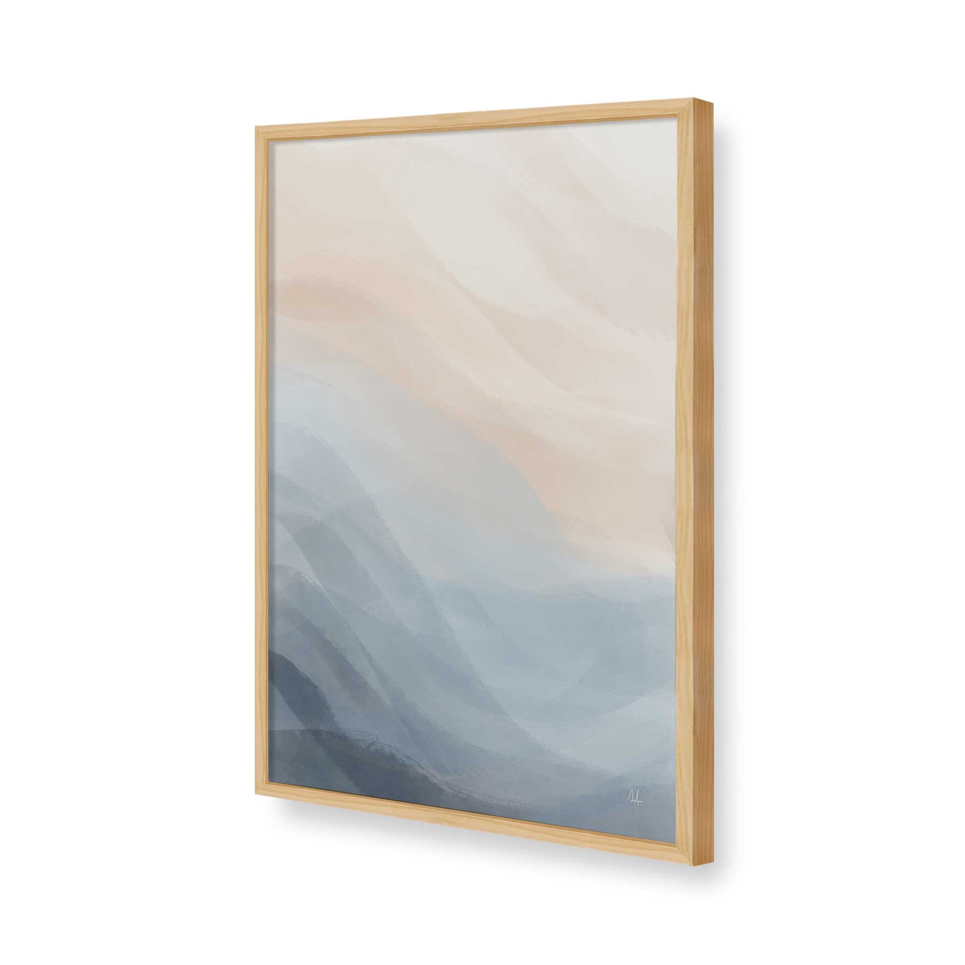 [Color:American Maple], Picture of art in a American Maple frame of the corner