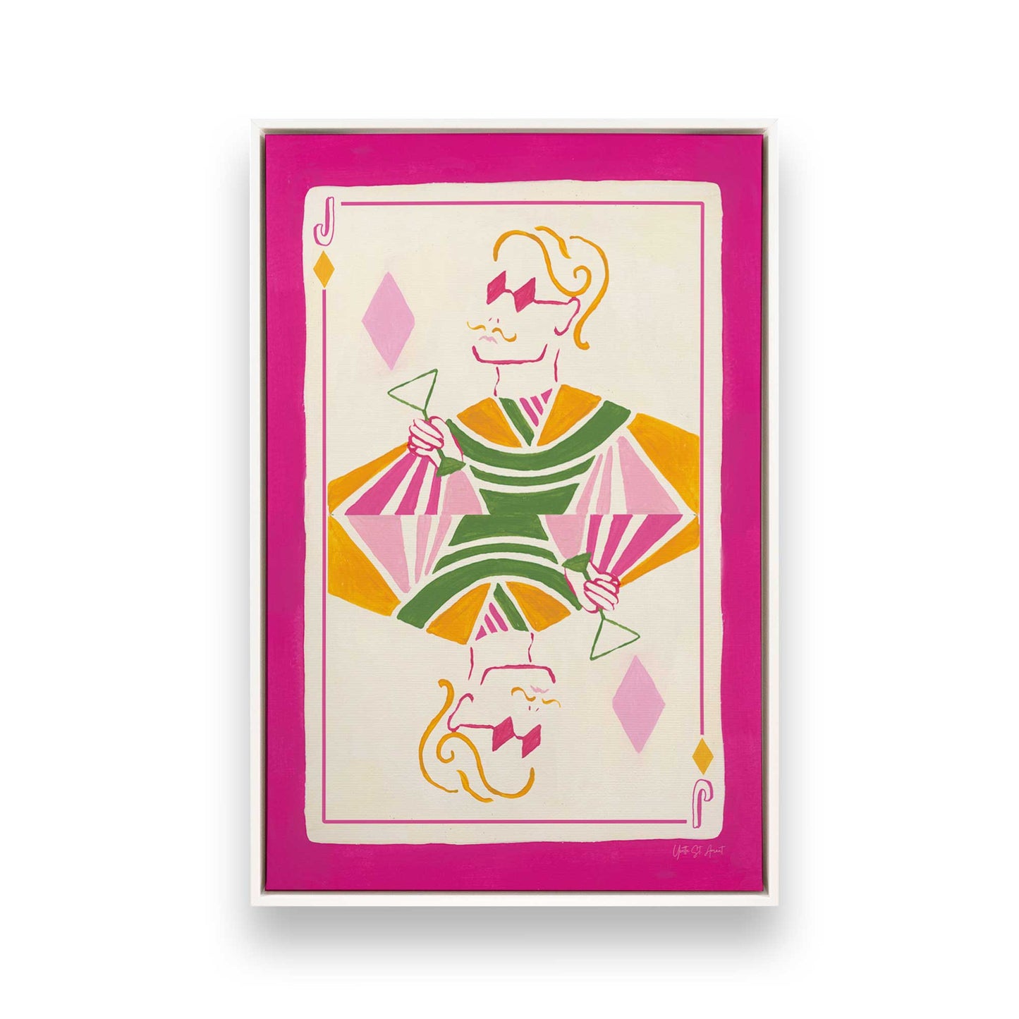 [Color:Opaque White], Picture of art in a White frame