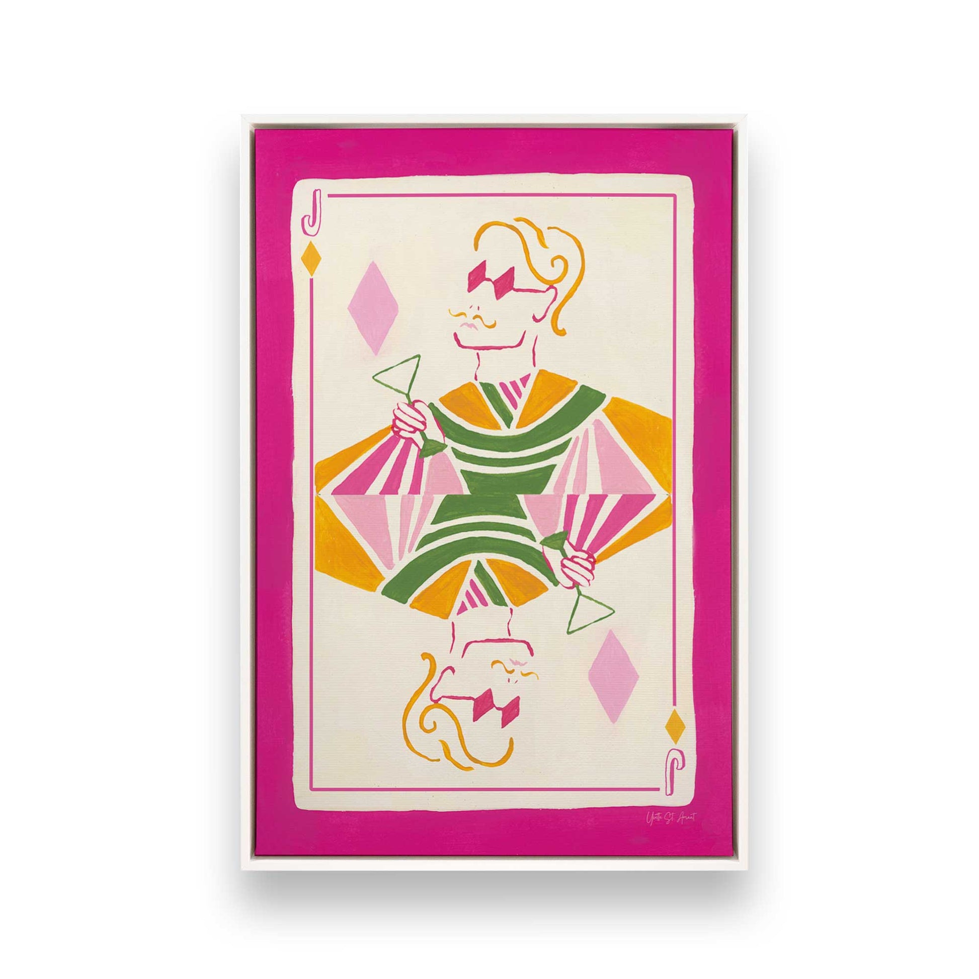 [Color:Opaque White], Picture of art in a White frame