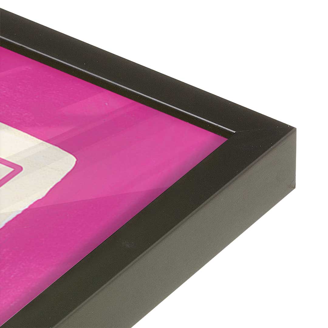 [Color:Satin Black], Picture of art in a Satin Black frame at an angle