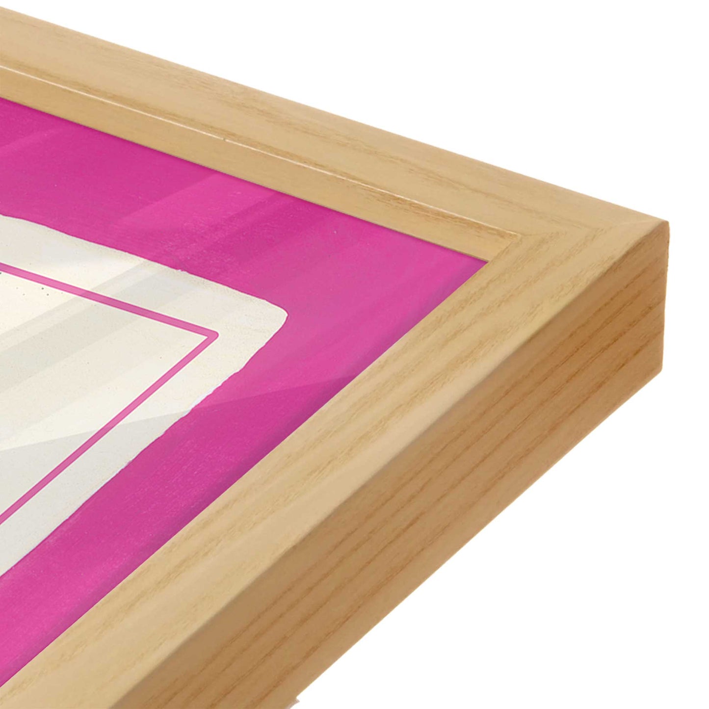 [Color:American Maple], Picture of art in a American Maple frame at an angle