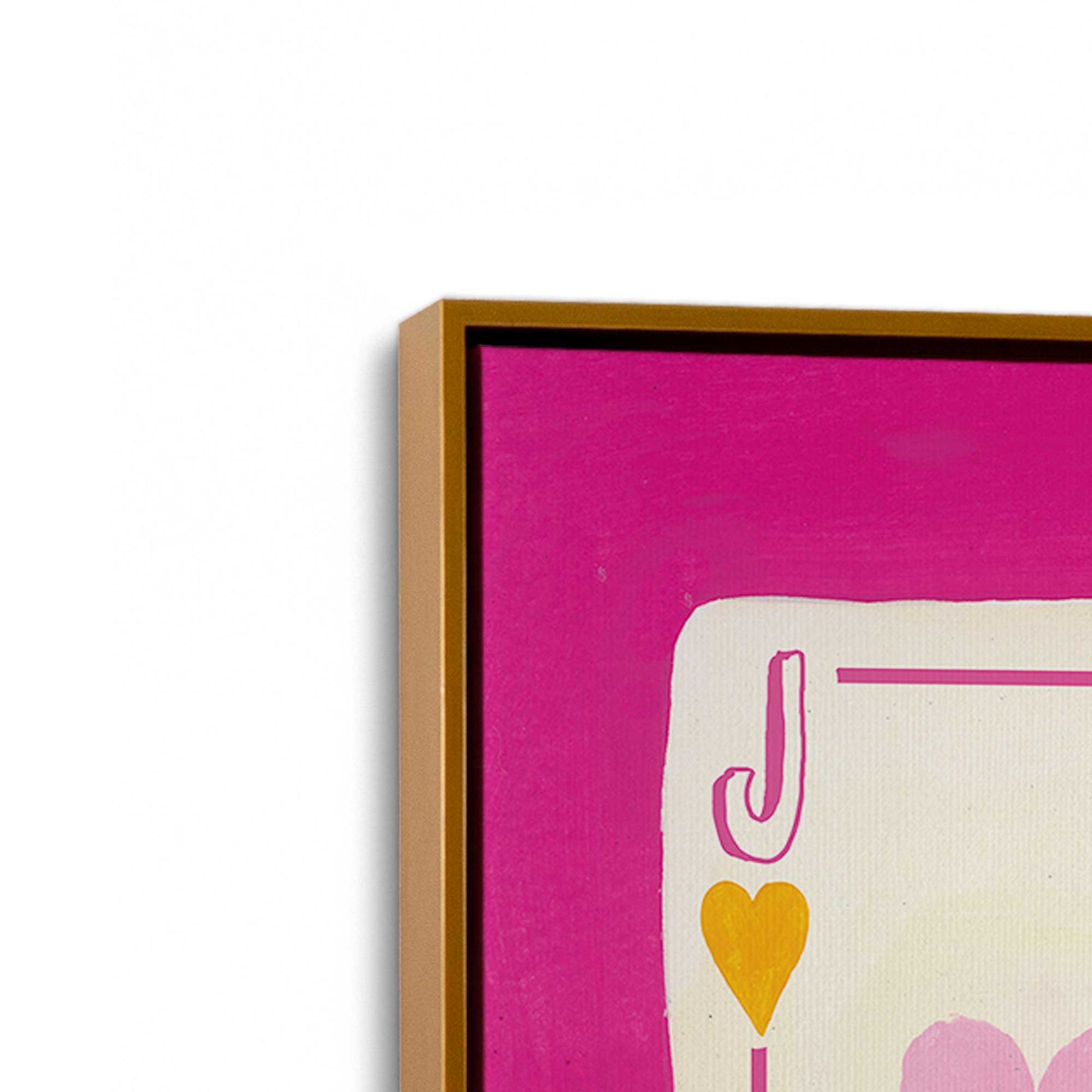 [Color:Polished Gold], Picture of art in a Polished Gold frame at an angle