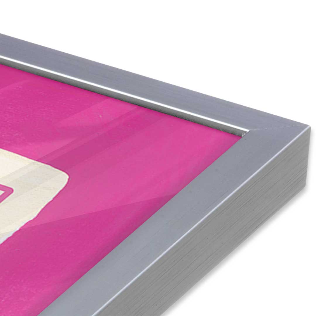 [Color:Polished Chrome], Picture of art in a Polished Chrome frame at an angle