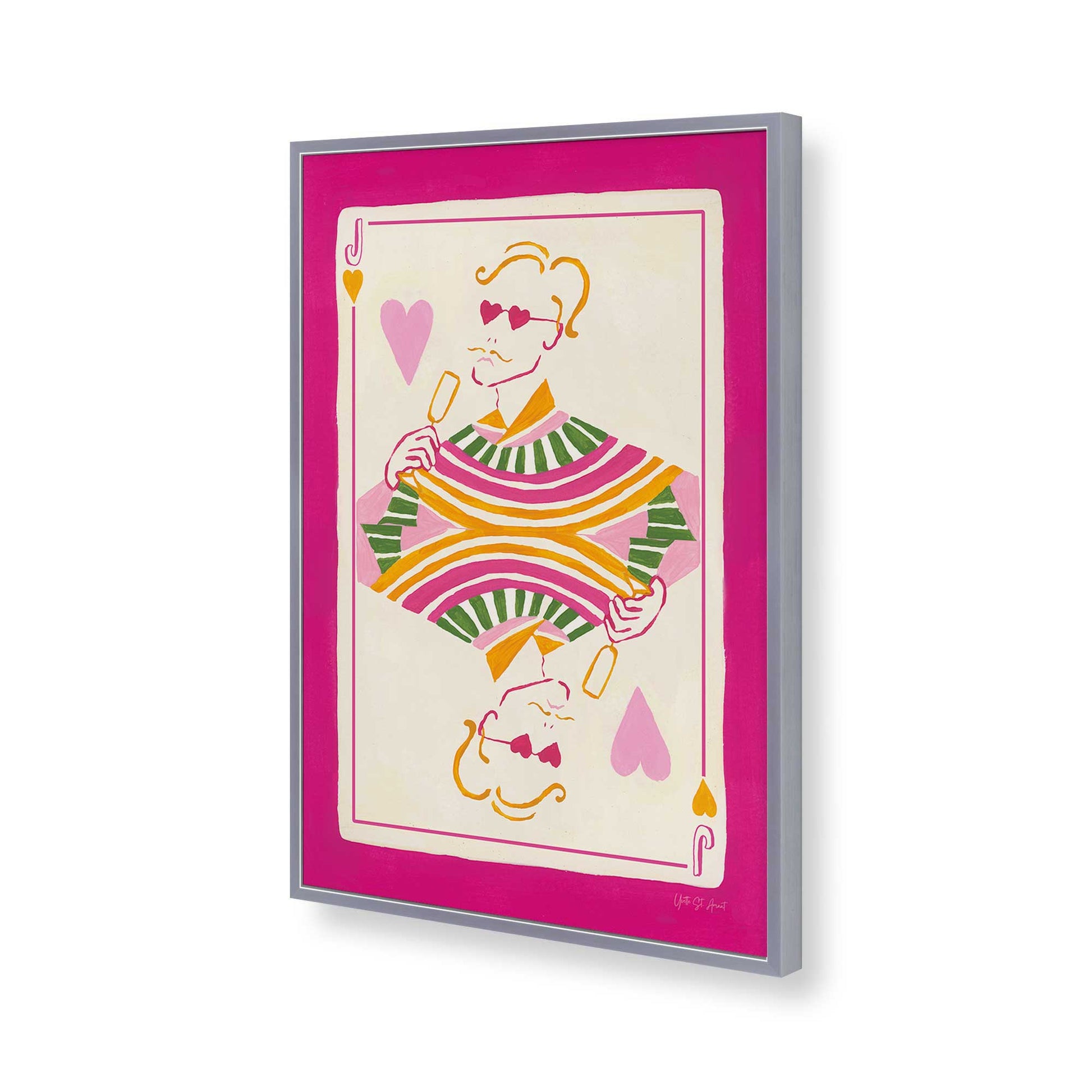 [Color:Polished Chrome], Picture of art in a Polished Chrome frame of the corner