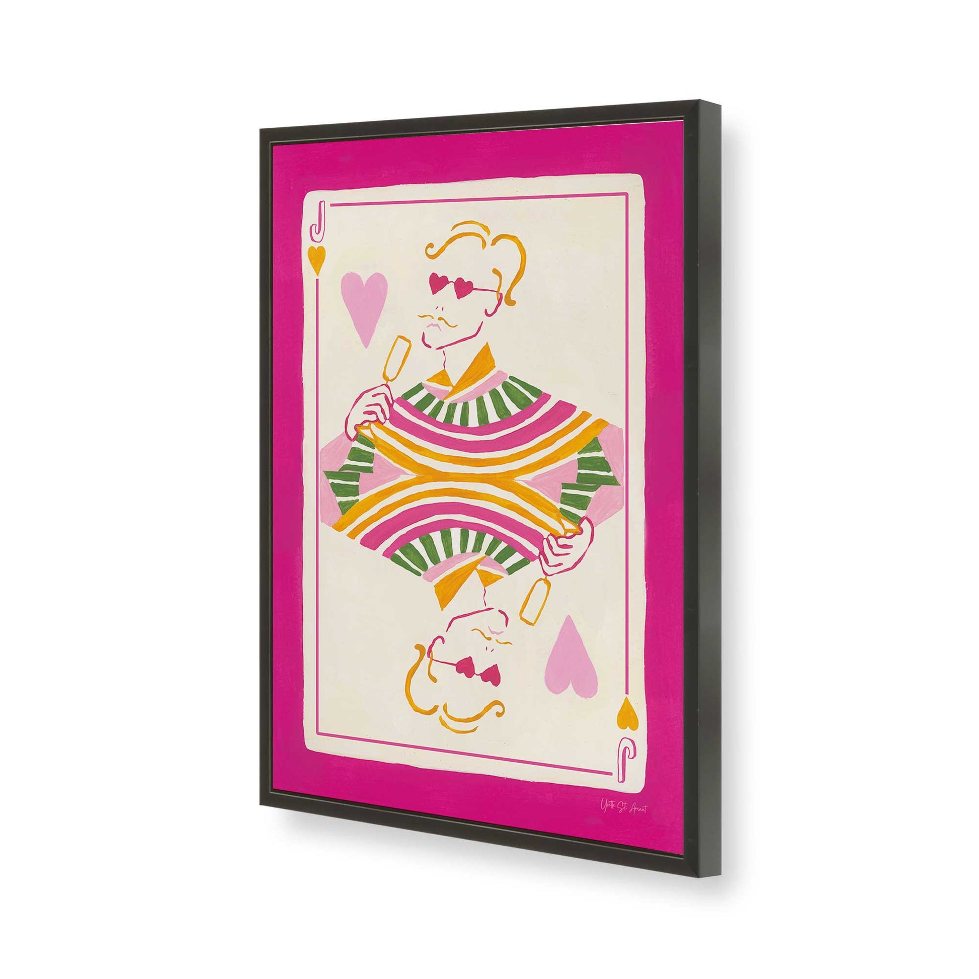 [Color:Satin Black], Picture of art in a Satin Black frame of the corner