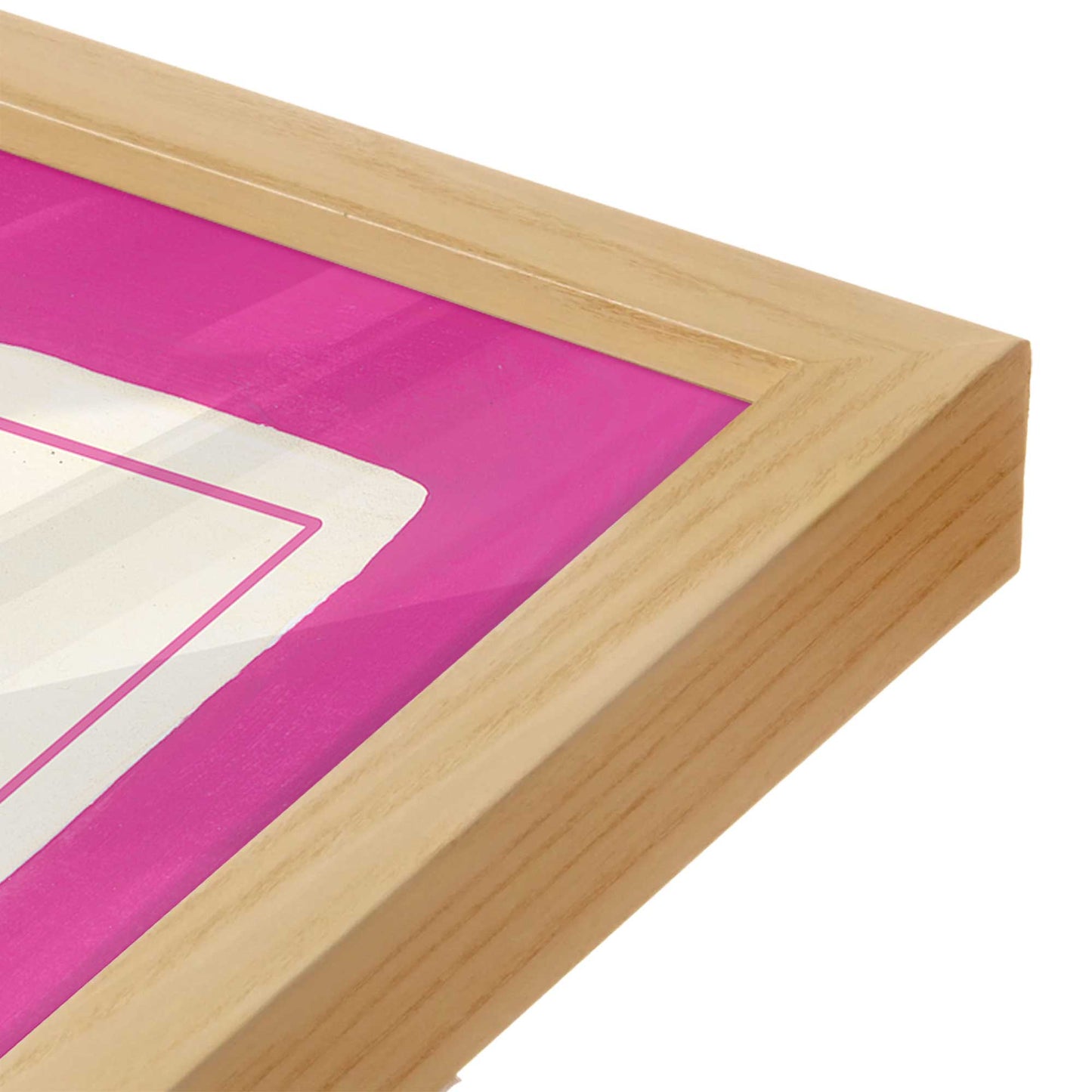 [Color:American Maple], Picture of art in a American Maple frame at an angle