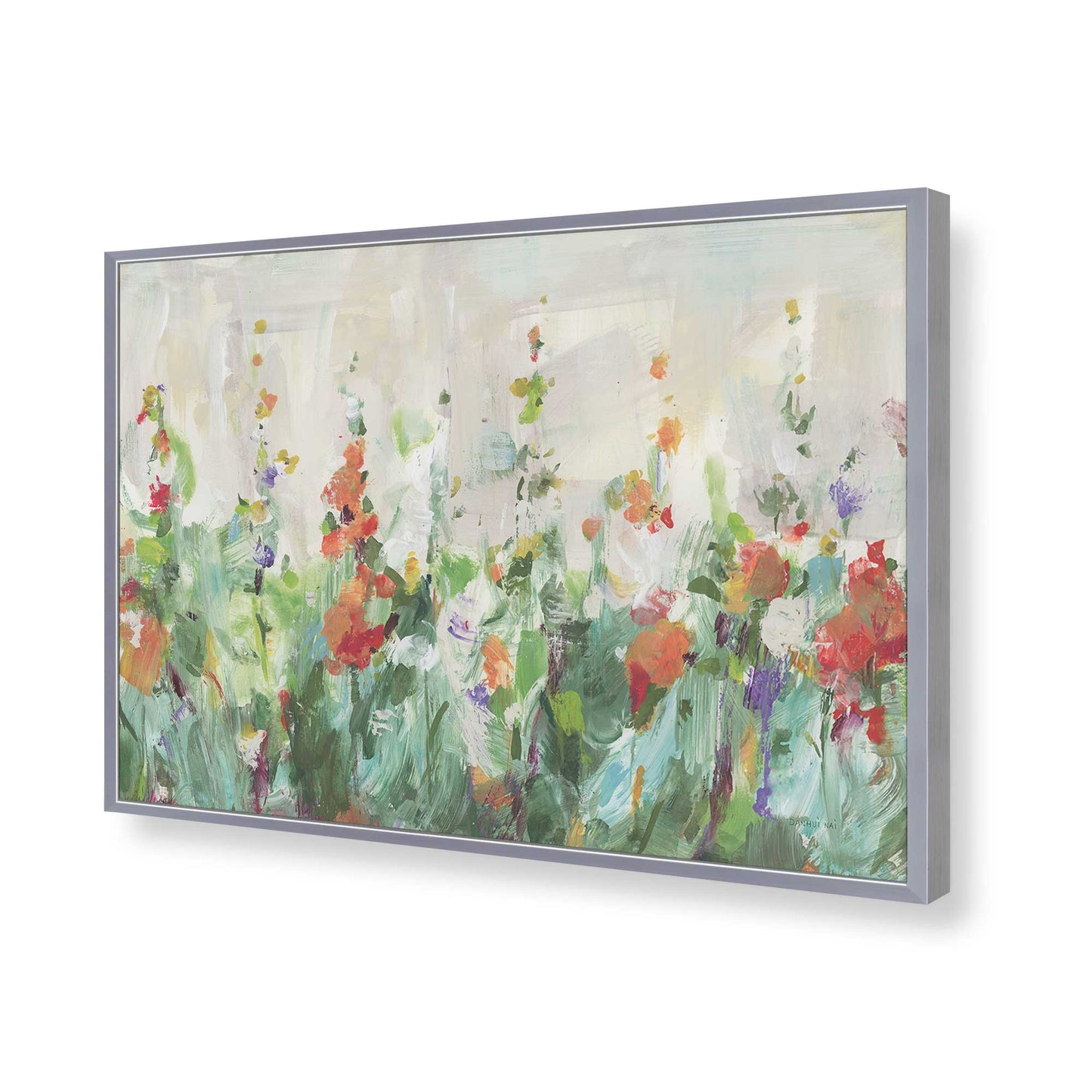 [Color:Polished Chrome], Picture of art in a Polished Chrome frame of the corner