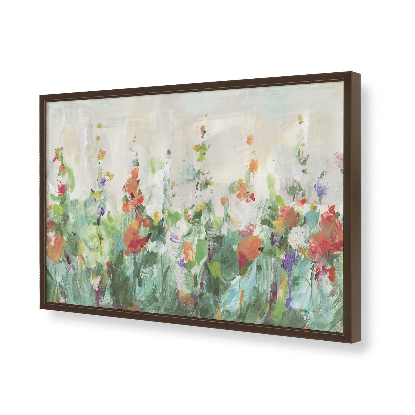 [Color:Brown], Picture of art in a Brown frame of the corner