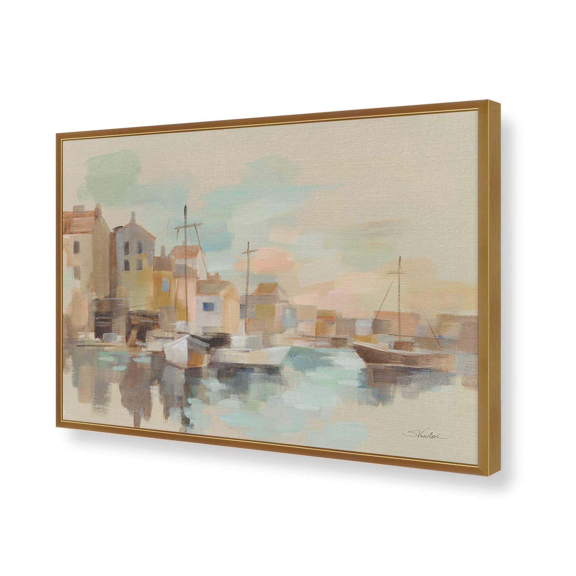 [Color:Polished Gold], Picture of art in a Polished Gold frame of the corner