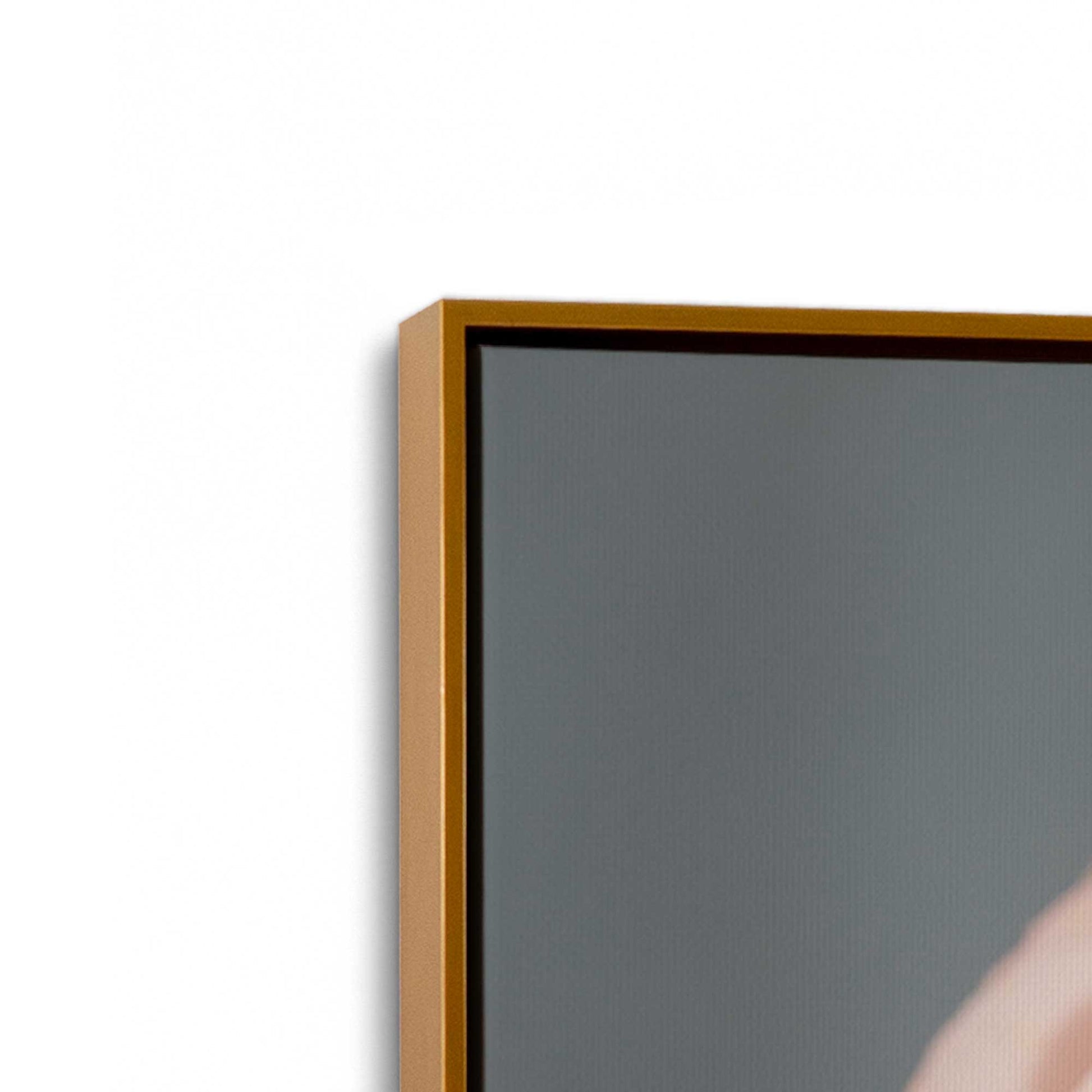 [Color:Polished Gold], Picture of art in a Polished Gold frame at an angle