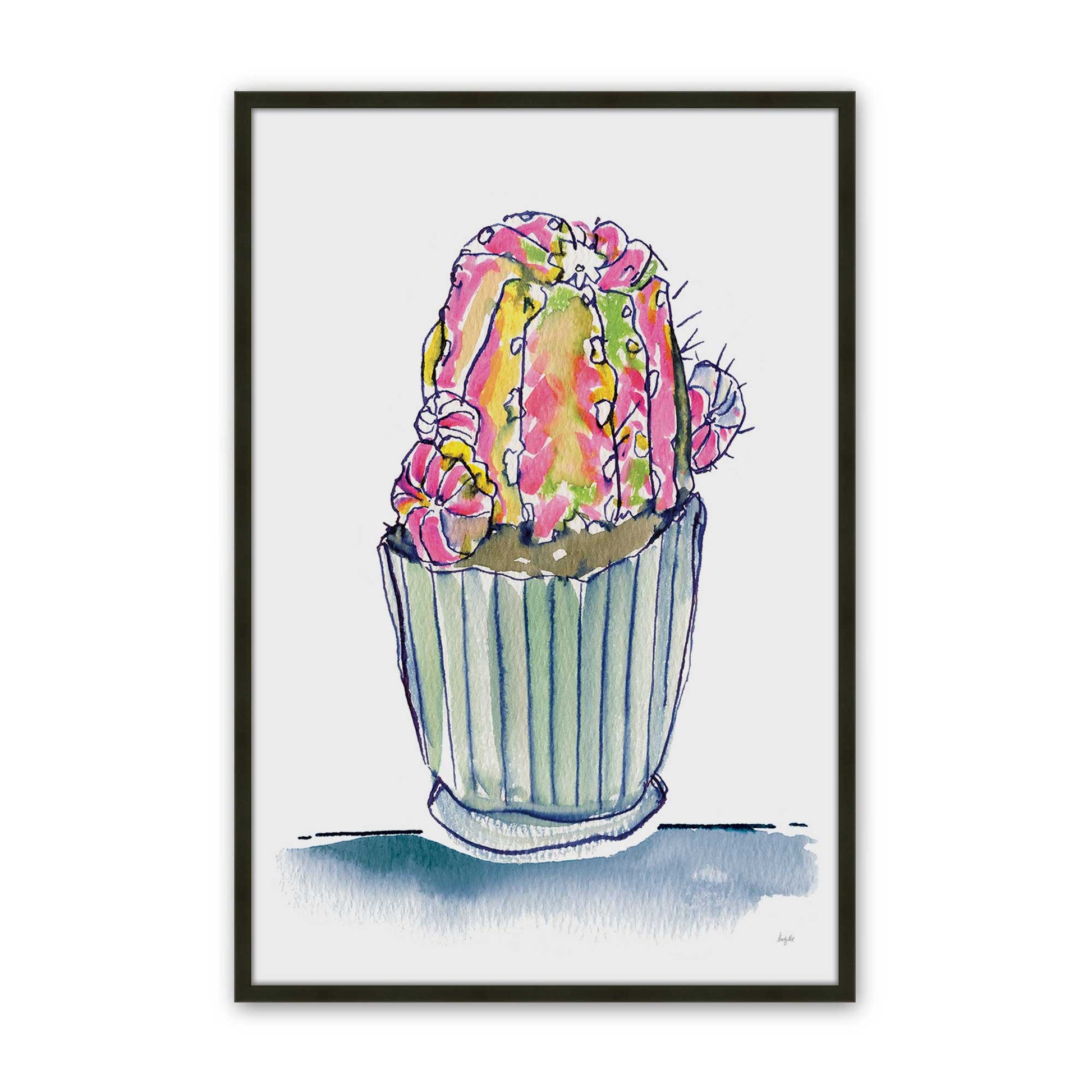 [Color:Satin Black], Picture of art in a Satin Black frame