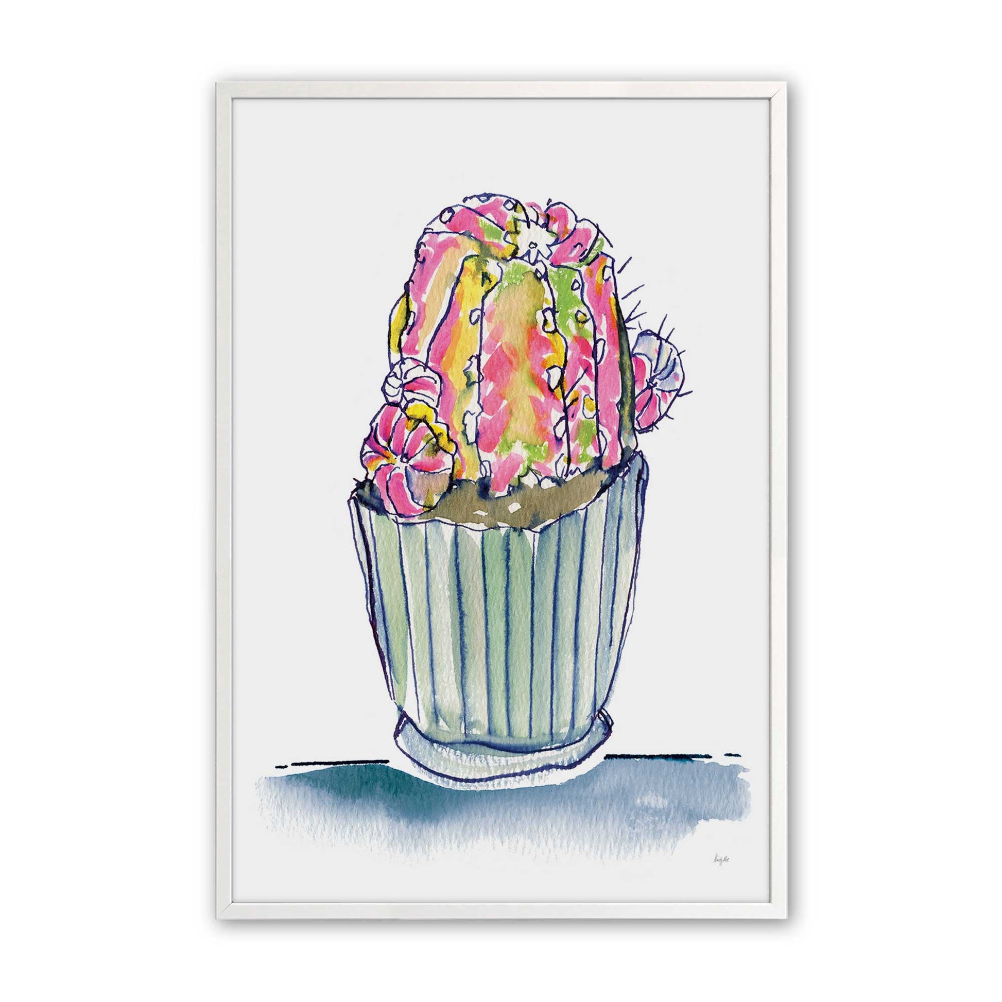 [Color:Opaque White], Picture of art in a Opaque White frame