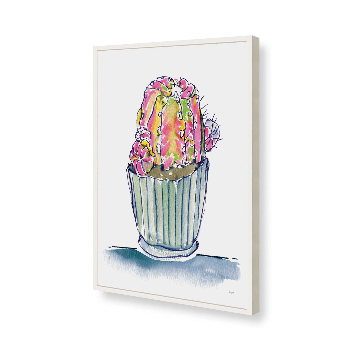 [Color:Opaque White], Picture of art in a Opaque White frame of the corner